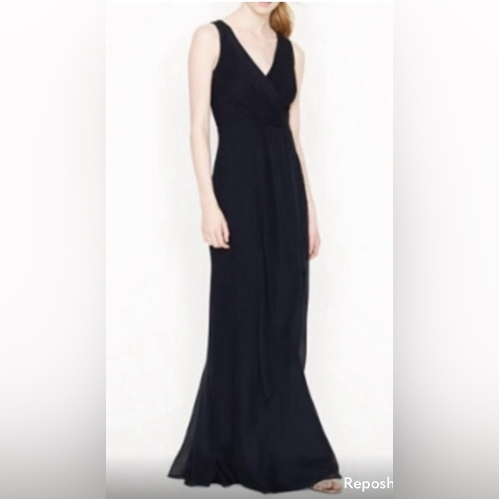 J. Crew Black V-Neck Maxi Dress